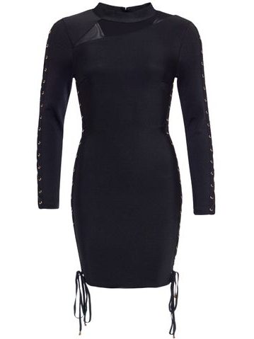 Vestido vendaje de mujer Due Linee - Negro -