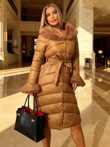 Giacca invernale donna Due Linee - Marrone -