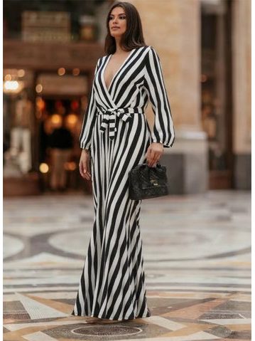 Maxi dress Glamorous by Glam - Black-white -