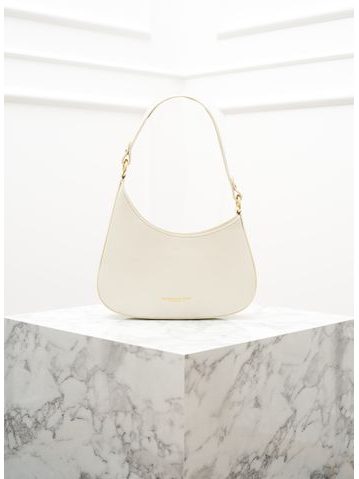 Kožená kabelka ražená černá -