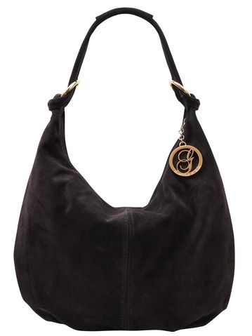 Dámská semišová kabelka černá -