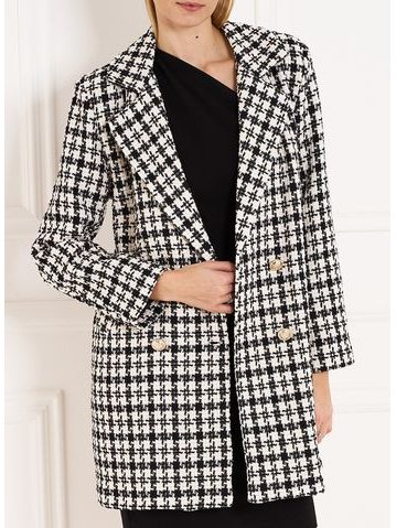 Women's coat Glamorous by Glam - Black-white -