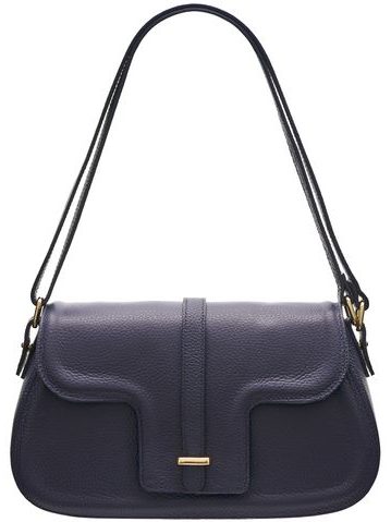 Real leather shoulder bag Glamorous by GLAM - Dark blue -