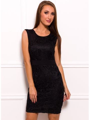 Vestido de encaje de mujer Due Linee - Negro -