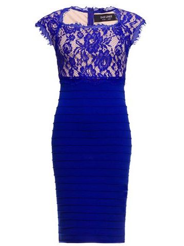 Rochie dantelă de damă Due Linee - Albastră -