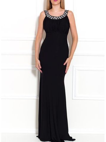 Vestido largo de mujer Due Linee - Negro -