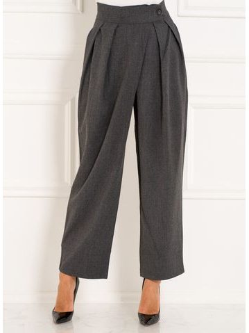 Pantalones de mujer Due Linee - Gris -