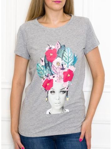 Camiseta para mujer Due Linee - Gris -