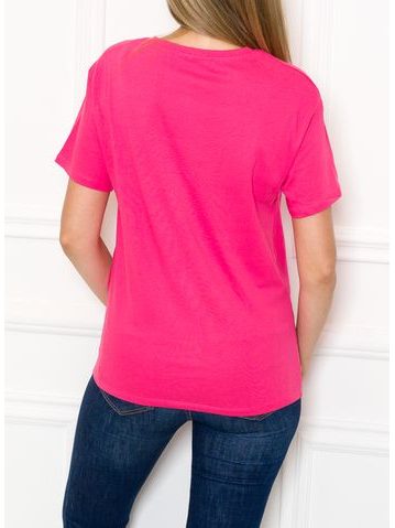 Damska koszulka Due Linee - różowy -