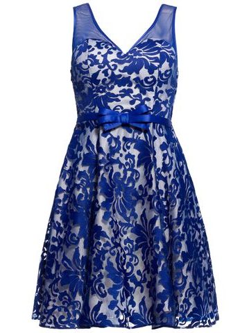 Lace dress Due Linee - Blue -