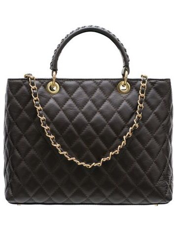 Real leather handbag Glamorous by Glam - Brown -