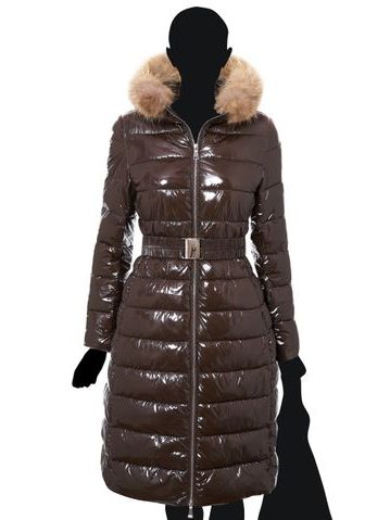 Winter jacket with real fox fur Due Linee - Brown -