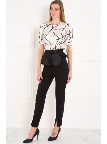 Pantalones de mujer Due Linee - Marrón -