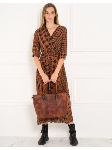Real leather shoulder bag Glamorous by GLAM Santa Croce - Brown -