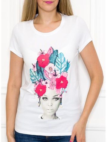 Camiseta para mujer Due Linee - Blanco -