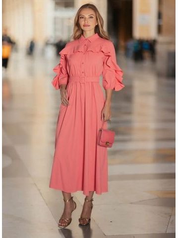 Női hosszú ruha Glamorous by Glam - Rózsaszín -