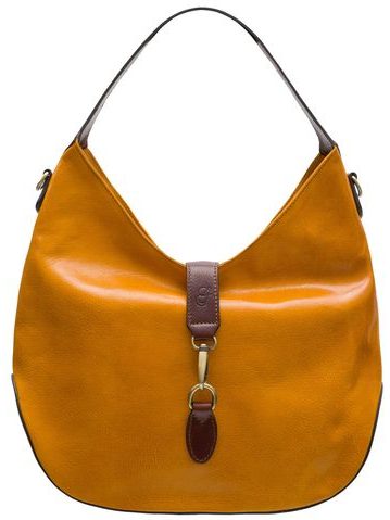 Bolso de hombro de cuero para mujer Glamorous by GLAM Santa Croce - Amarillo -