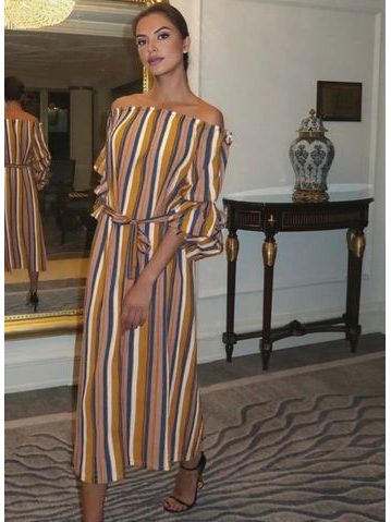Vestidos de verano para mujer GLAM&GLAMADISE - Amarillo -