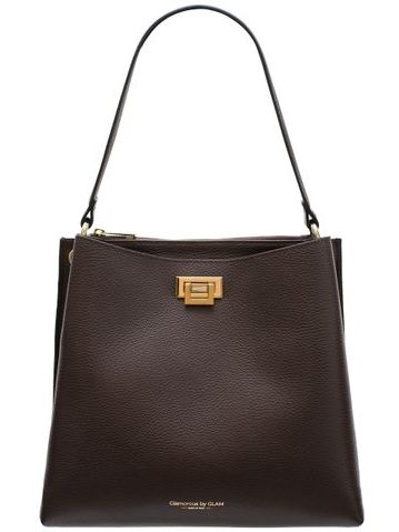 Real leather shoulder bag Glamorous by GLAM - Brown -