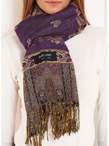 Scarf Due Linee - Violet -