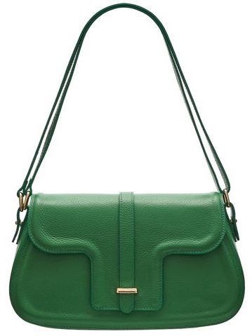 Real leather shoulder bag Glamorous by GLAM - Green -