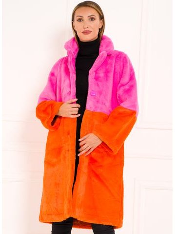 Teddy coat Due Linee - Orange -