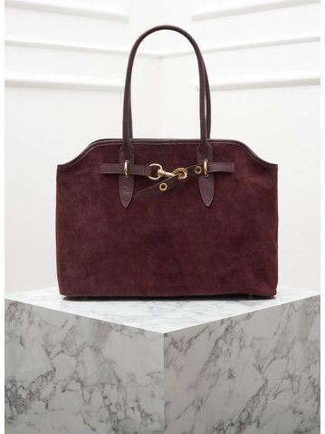 Kabelka z broušené kůže přes rameno černá -