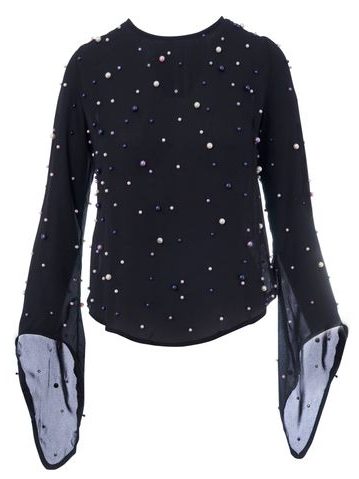 Top damă Due Linee - Neagră -