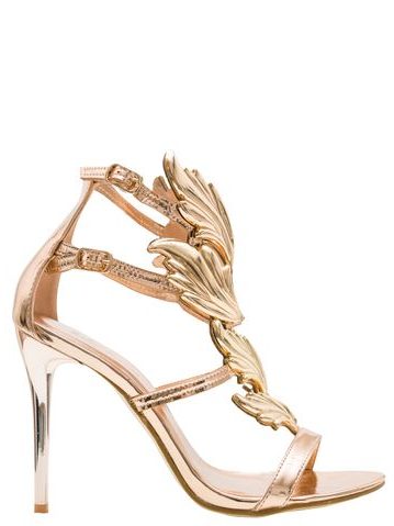 Dámske exkluzívne sandále zlaté