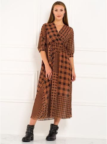 Maxi dress Due Linee - Black-white -