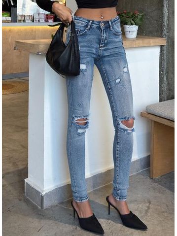 Jeans donna - Blu -
