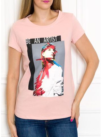 Women's T-shirt Due Linee - Pink -