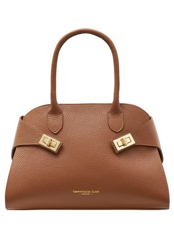Real leather handbag Glamorous by GLAM - Brown -