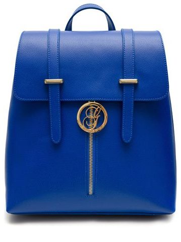 Mochila de mujer de cuero genuino Glamorous by GLAM - Azul -