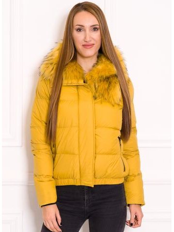 Women's winter jacket Due Linee - Yellow -