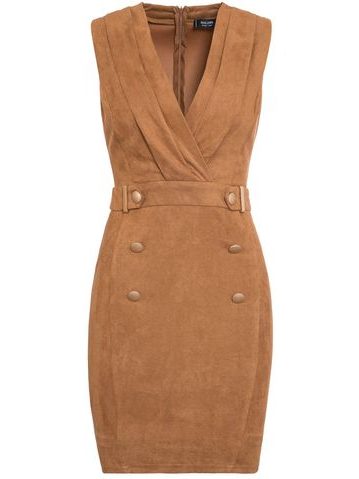 Italian dress Due Linee - Brown -