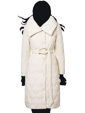 Dámská béžová exkluzivní prošívaná zimní bunda -