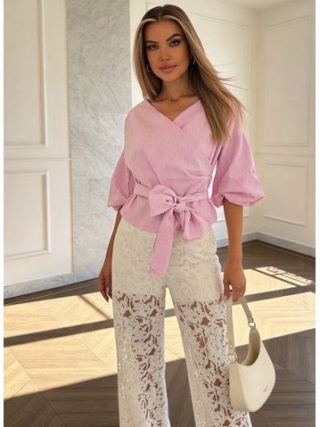 Top donna Due Linee - Rosa -