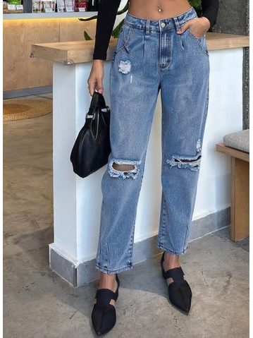 Jeans donna - Blu -