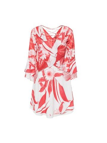 Guess by Marciano kvetované šaty JLO červeno - biela -