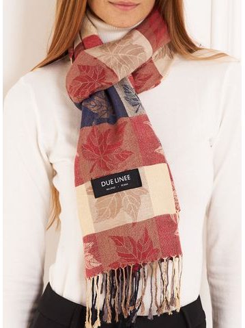 Scarf Due Linee - Wine -