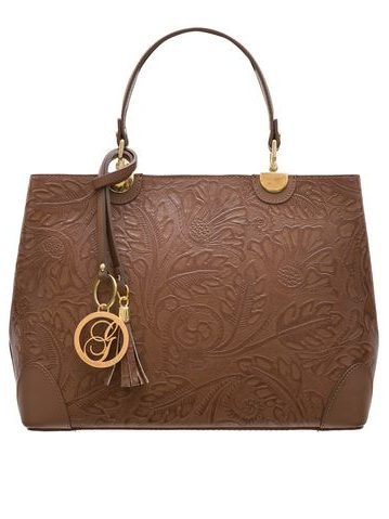 Real leather handbag Glamorous by GLAM - Brown -