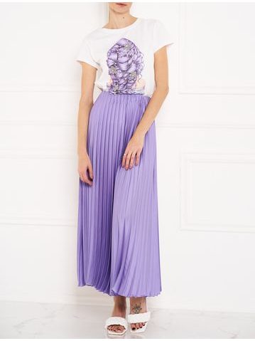 Dámska sukňa do pása so vzorom - lila -