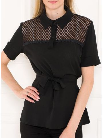 Top de mujer Due Linee - Negro -