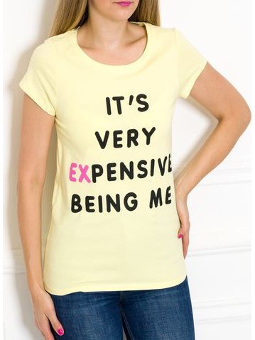 Women's T-shirt Due Linee - Yellow -