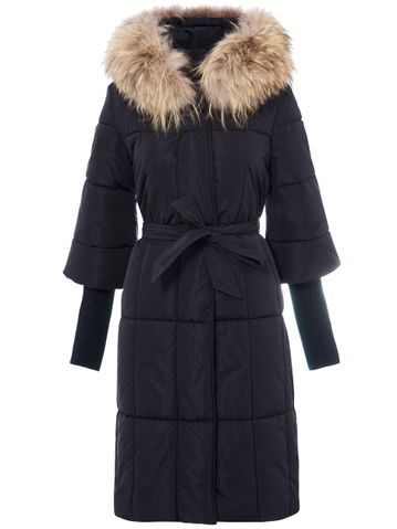 Dámská kožená kabelka přes velká rameno se srstí a zdobením - béžová -