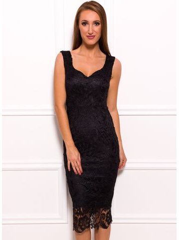 Rochie dantelă de damă Due Linee - Neagră -