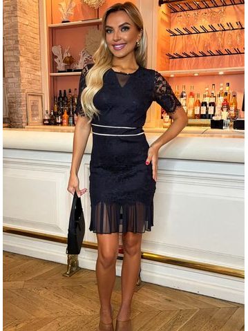 Lace dress Due Linee - Dark blue -