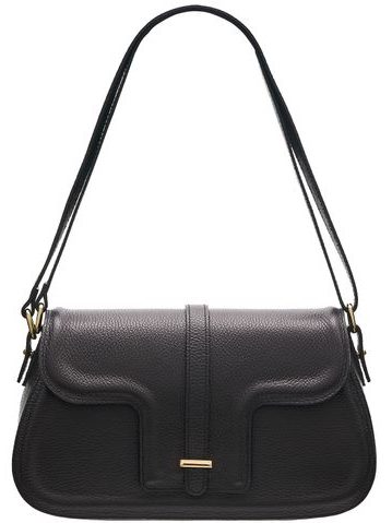 Real leather shoulder bag Glamorous by GLAM - Black -