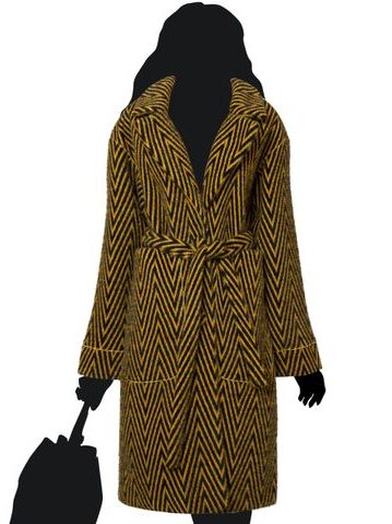 Women's coat Due Linee - Yellow -